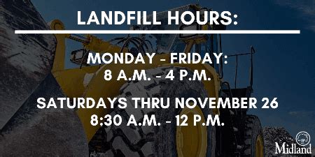 city of midland landfill|city of midland landfill hours.